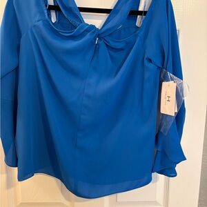 Halston Heritage Royal Blue Blouse